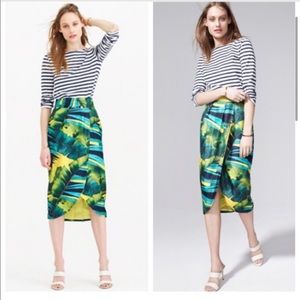 J. Crew Collection Silk Tulip Faux-wrap Skirt